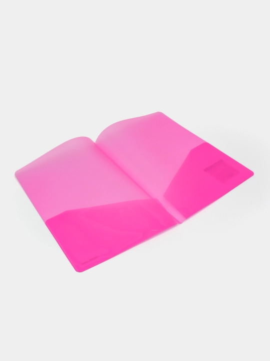 Burchak papka plastik ErichKrause Glossy Neon, 2 bo'linmali, A4, yarim shaffof, 53603