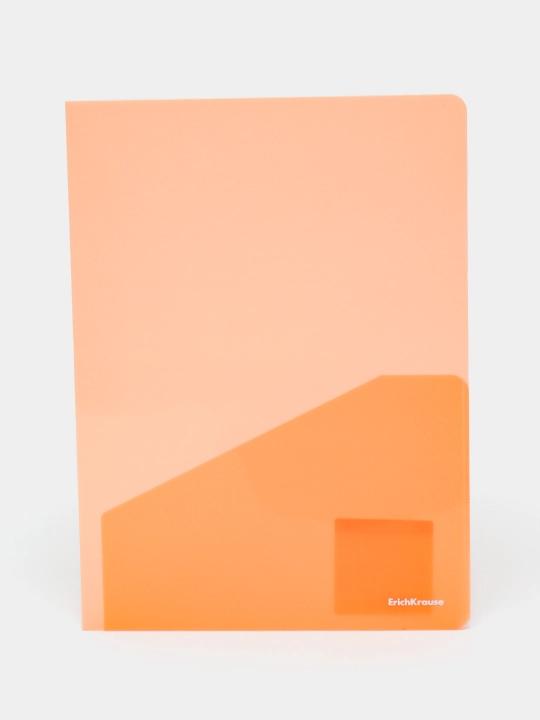 Папка-уголок пластиковая ErichKrause Glossy Neon, с 2 карманами, A4, полупрозрачный, 53603 - 