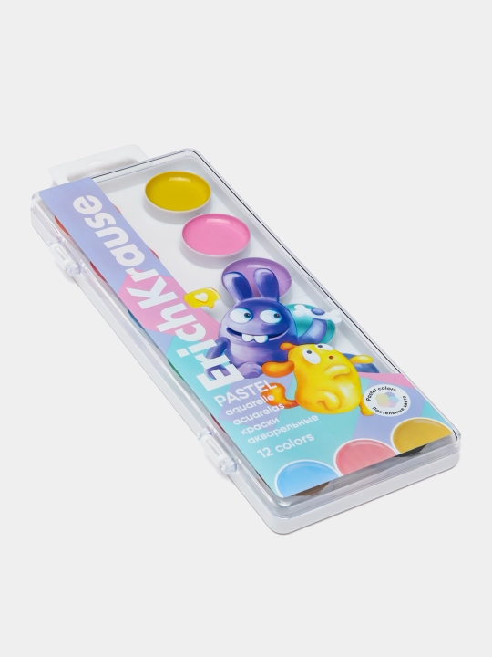 Краски акварельные ErichKrause Jolly Friends Pastel 12 цветов 61370