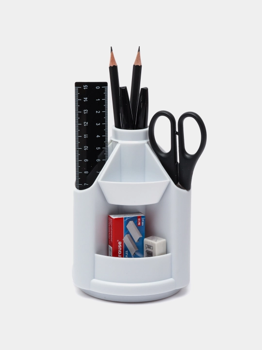 To'plam stol usti aylanuvchi plastikli ErichKrause Mini Desk, Classic, oq 53225