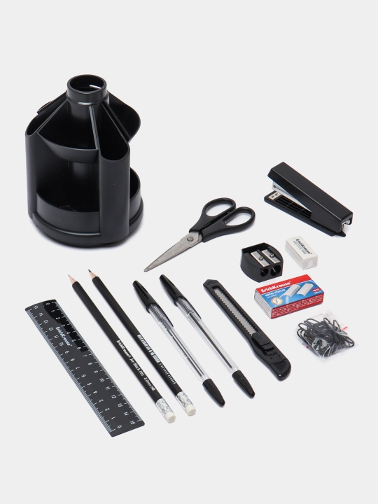 To'plam stol uchun aylanuvchi plastik ErichKrause Mini Desk, Classic, qora 11