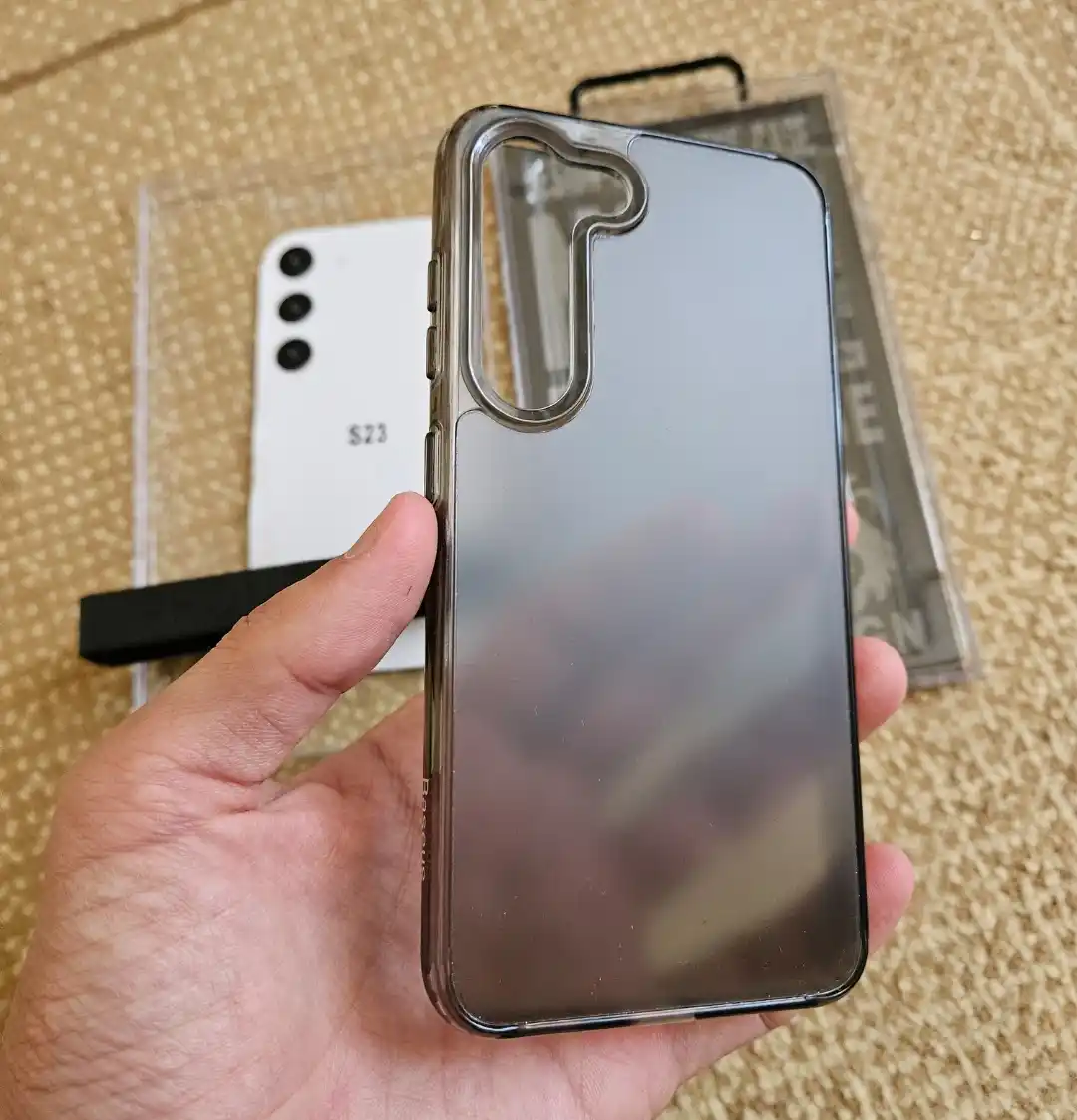 Чехол для Samsung S21 Ultra, черно-прозрачный, защитный, стильный дизайн