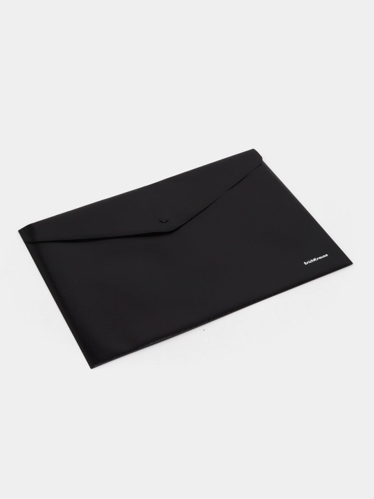 Papka konvert tugmali ErichKrause Diamond Total Black, A4, shaffof emas, qora 54877