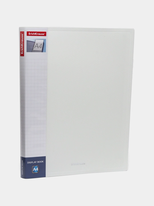 Papka fayl uchun plastikli ErichKrause Diamond Total White, 20 ta cho'ntakli, A4, oq 55150