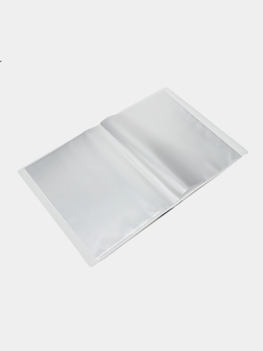 Papka fayl uchun plastikli ErichKrause Diamond Total White, 20 ta cho'ntakli, A4, oq 55150