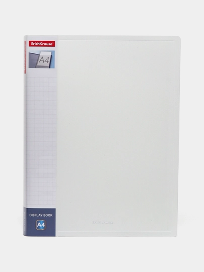 Papka fayl uchun plastikli ErichKrause Diamond Total White, 20 ta cho'ntakli, A4, oq 55150 - 