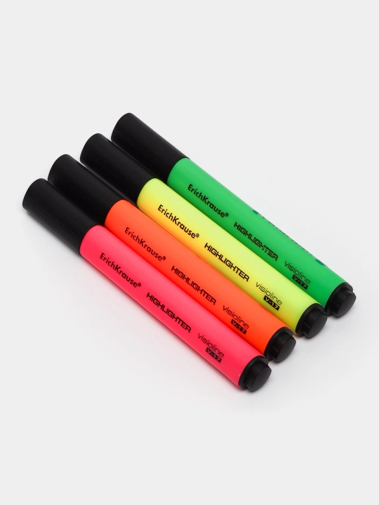 Набор из 4 текстмаркеров ErichKrause Visioline V-17 Neon, 56704