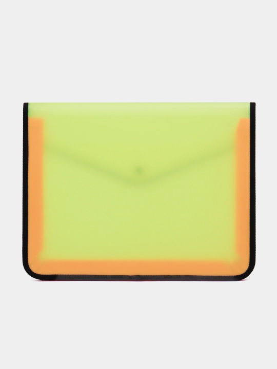 Papka-konvert tugmada ErichKrause Matt Neon, qoplamali, tekstil qo'shimchali, A4 55418