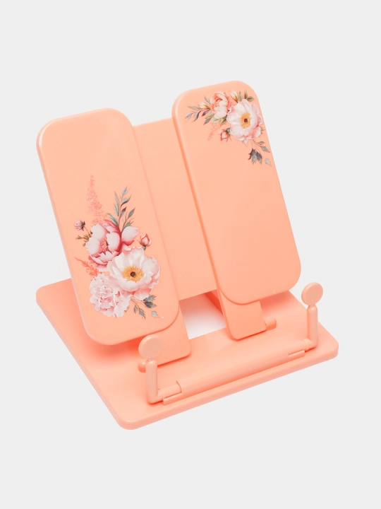 Подставка для книг пластиковая ErichKrause Pastel Bloom, персиковый 61542