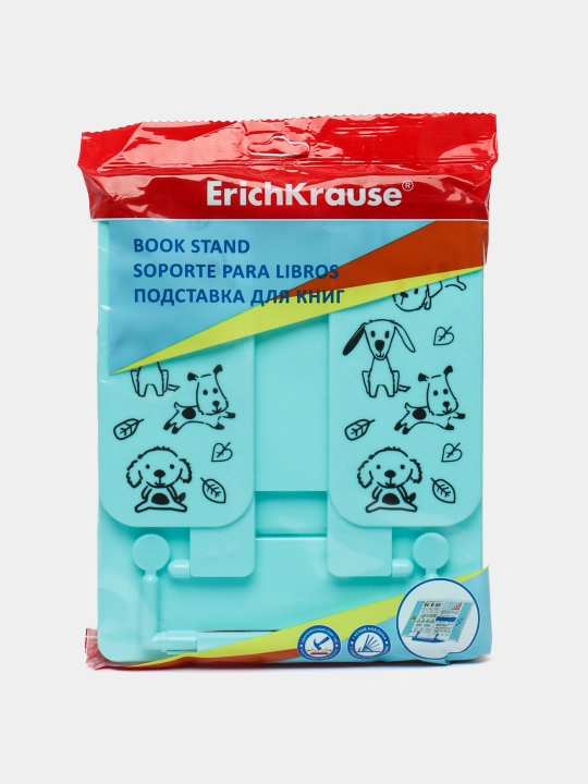 Подставка для книг пластиковая ErichKrause Little Dogs, мятный 58068