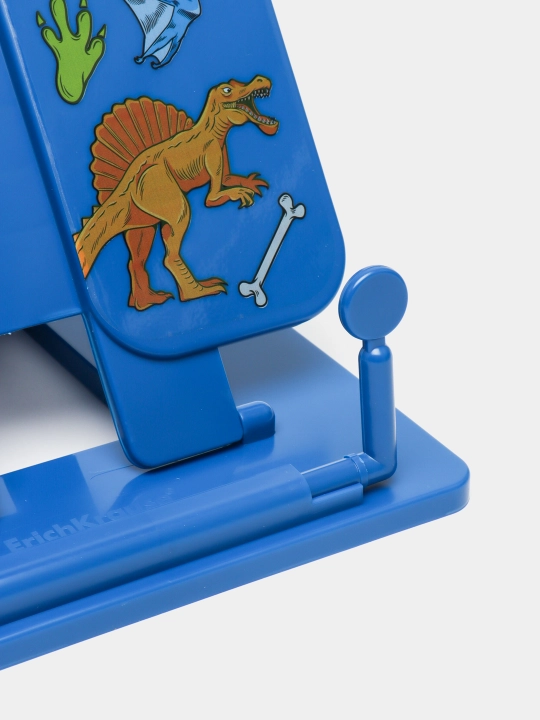 Подставка для книг пластиковая ErichKrause Dino Planet, синий 58072