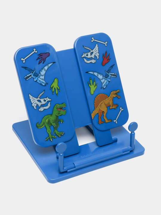 Подставка для книг пластиковая ErichKrause Dino Planet, синий 58072