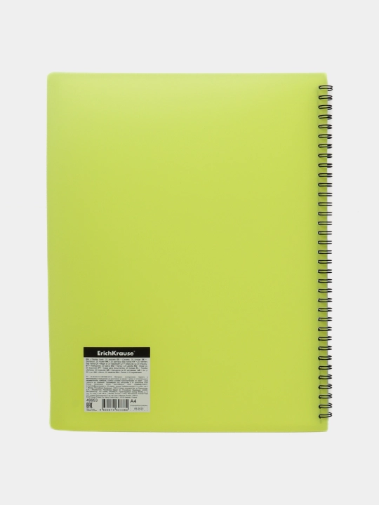 Papka faylli plastikli ErichKrause Matt Neon, 20 ta cho'ntakli, A4, assorti 49953