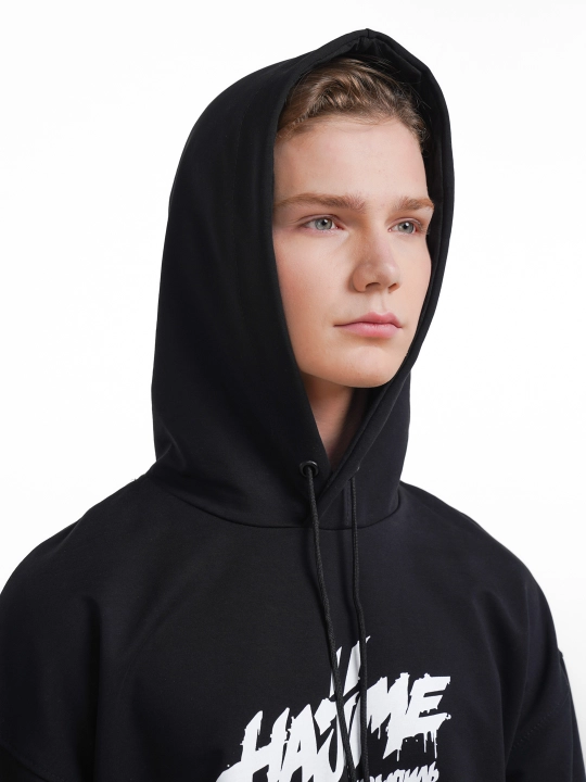 Uniseks hudi, ikki ipli mato, kapyushonli, kuz, bahor va yumshoq qish uchun