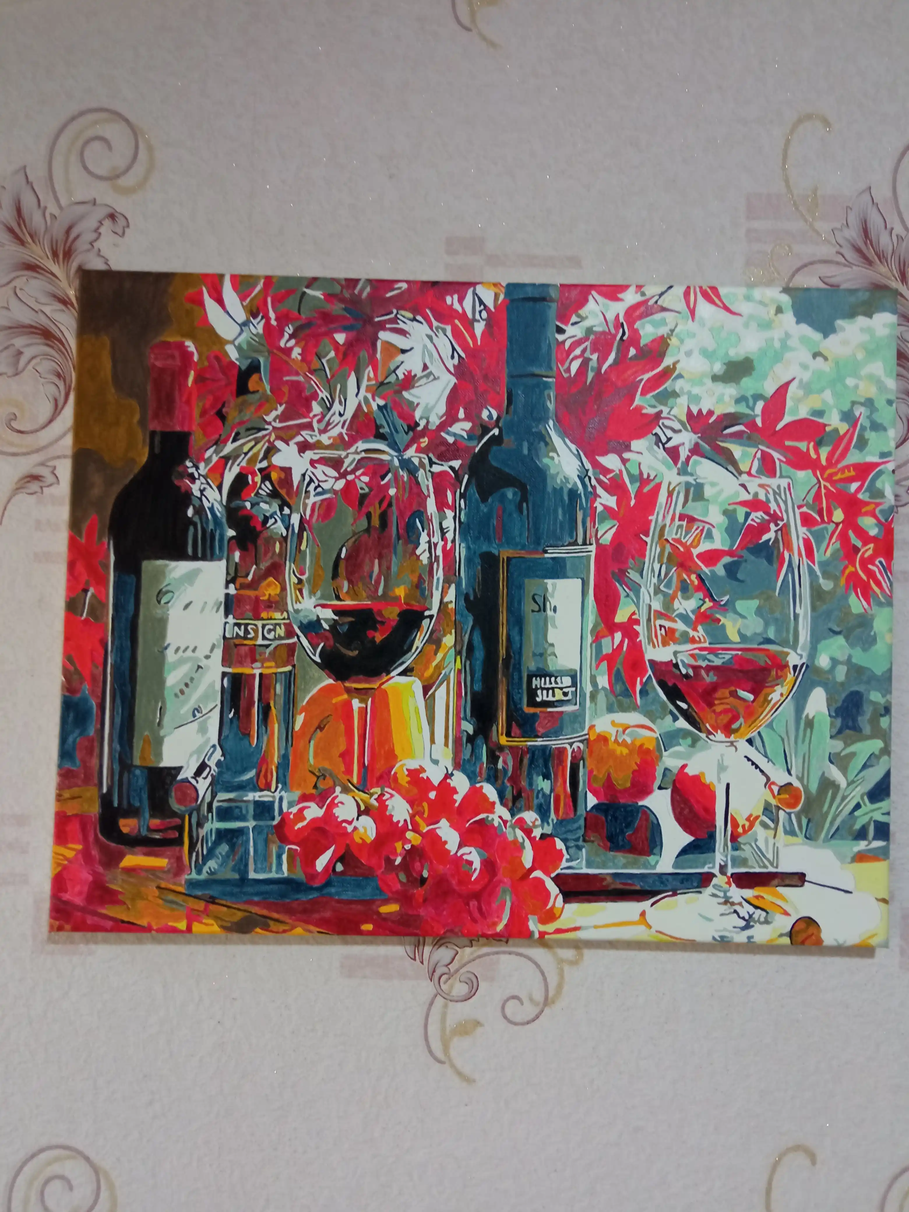 Raqam bo'yicha rasm Skystore, natyurmort va gullar, ramkaga tortilgan, 40 * 50 sm