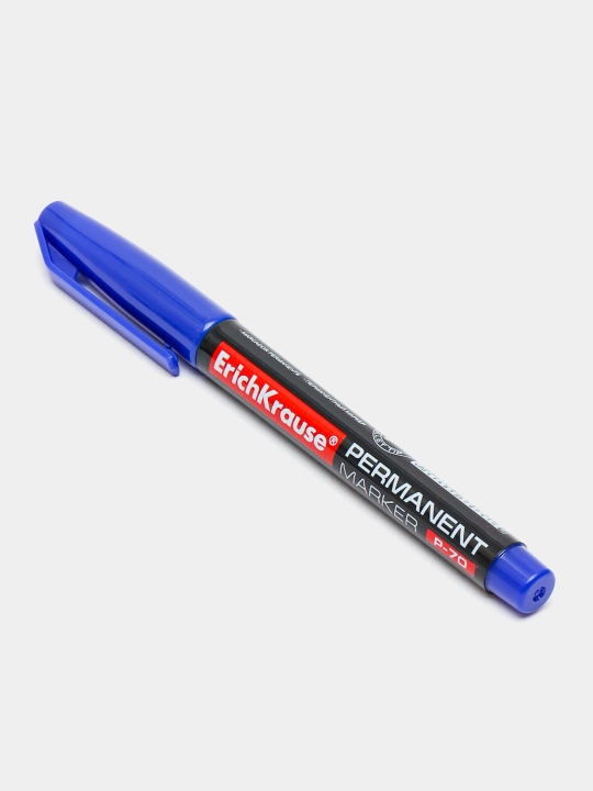 Permament marker ErichKrause P-70, siyoh rangi ko'k (qutida 12 dona.) 37074