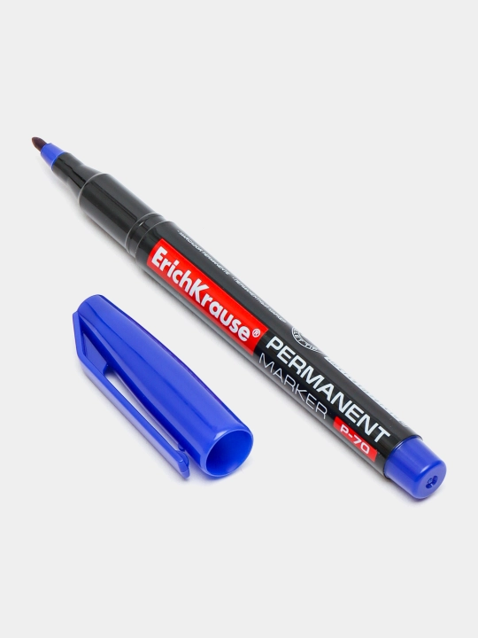 Permament marker ErichKrause P-70, siyoh rangi ko'k (qutida 12 dona.) 37074