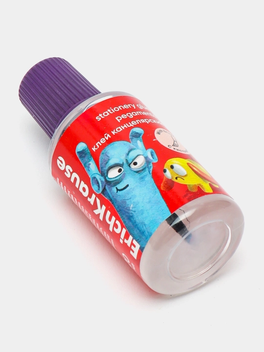 Клей канцелярский ErichKrause EasyStick Jolly Friends, с кисточкой, 20 мл, ассорти 61287