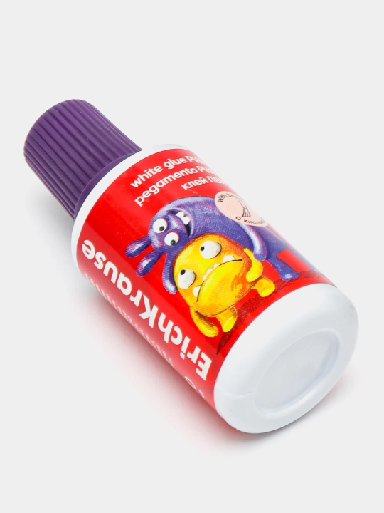 Клей ПВА ErichKrause EasyStick, Jolly Friends, с кисточкой, 20 мл, ассорти 61288