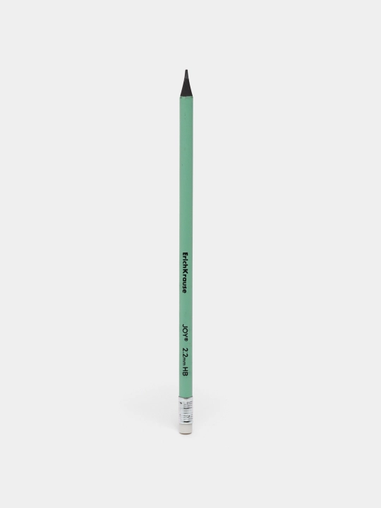 Qora grafitli qalam plastik ErichKrause JOY Pastel, dumaloq, o'chirgichli, HB 55272 - 