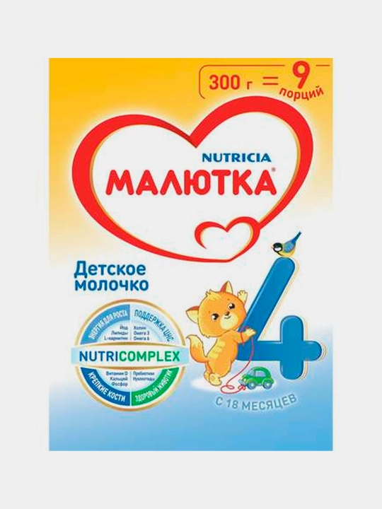 Bolalar uchun sutli aralashma Malyutka 4, 300 g - 