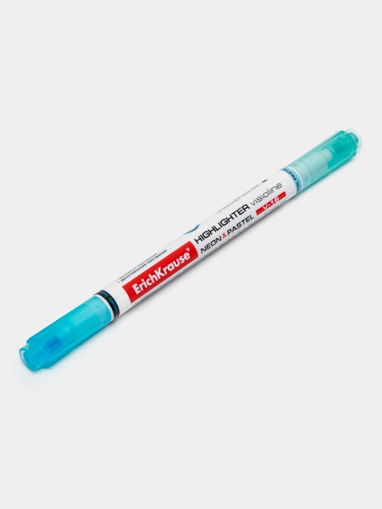 Двухсторонний текстмаркер ErichKrause Visioline V16 Neon+Pastel, цвет чернил голубой 56018