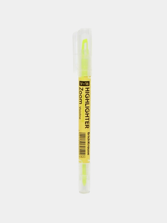 Ikki tomonlama matn markeri ErichKrause Visioline V-16 Zoom Neon, siyoh rangi sariq 60820 - 