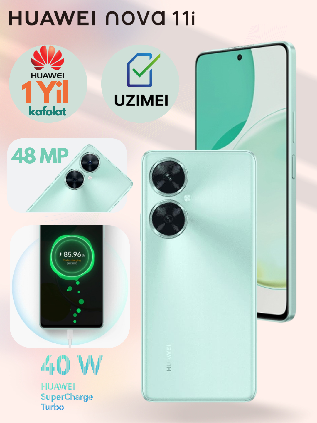 Смартфон Huawei Nova 11i бирюзовый купить по низким ценам в интернет ...