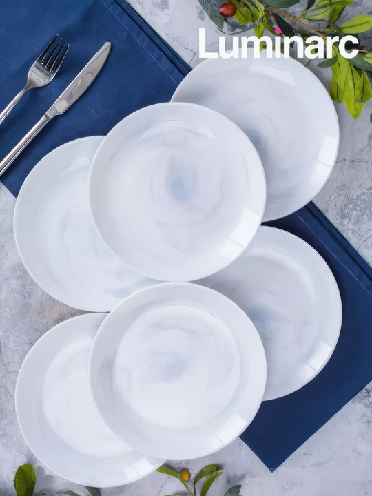 Тарелки обеденные Luminarc Diwali White Marble, 25 см, 6 шт