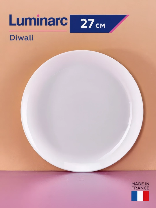 Тарелки обеденные Luminarc Diwali White, 27 см, 6 шт - 