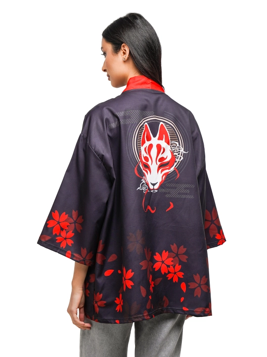Kimono Haori ko'ylagi, uniseks, sharqona uslubda, turli bosma bilan - 