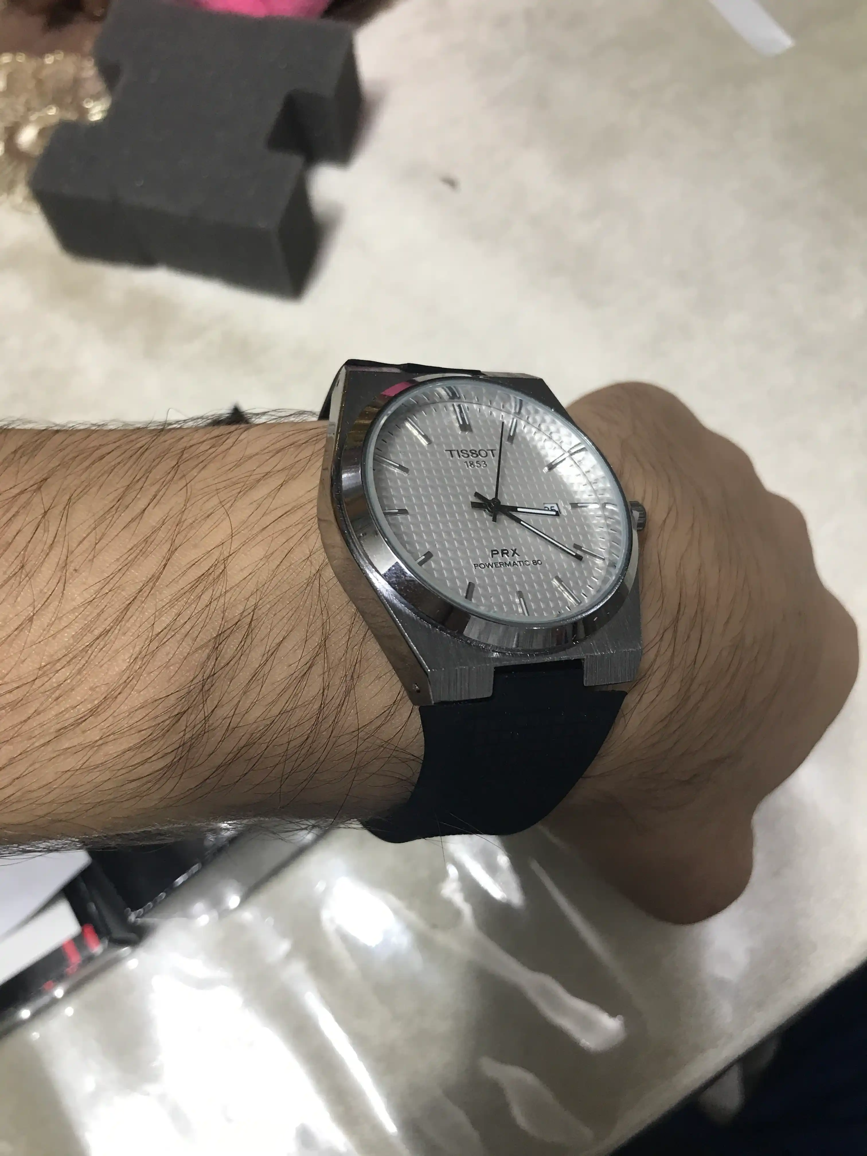 Erkaklar qo'l soati Tissot Prx, kvars mexanizmlik, sovg'a qutisida