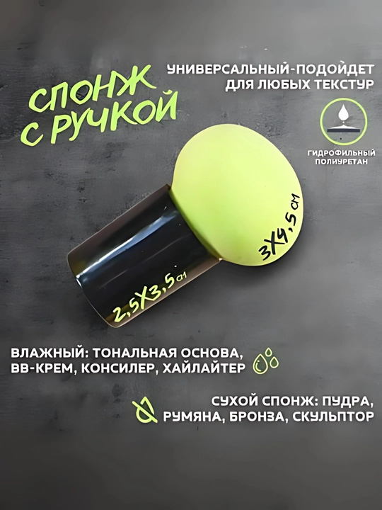 Набор косметических губок 4 в 1, с дорожным футляром