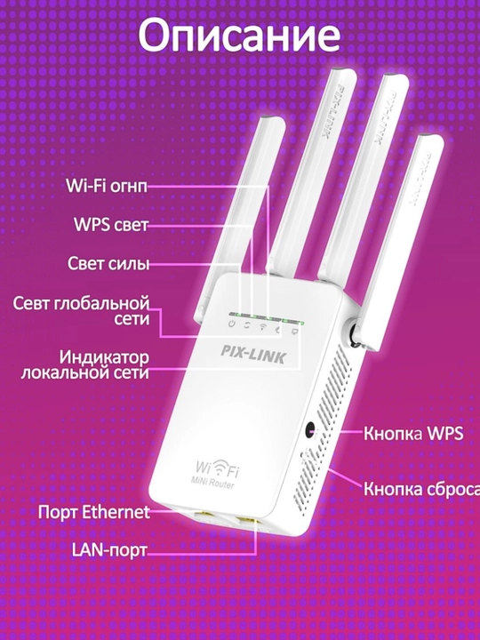 Усилитель сигнала WiFi, мини роутер, репитер для дома, 3 в 1