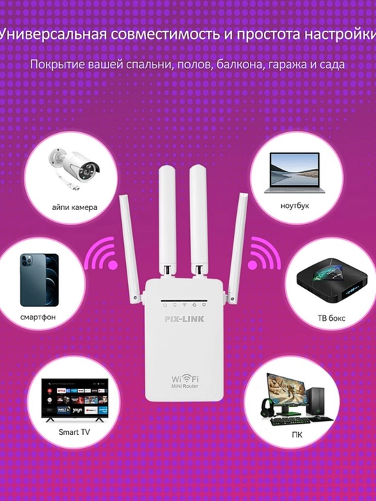 Усилитель сигнала WiFi, мини роутер, репитер для дома, 3 в 1