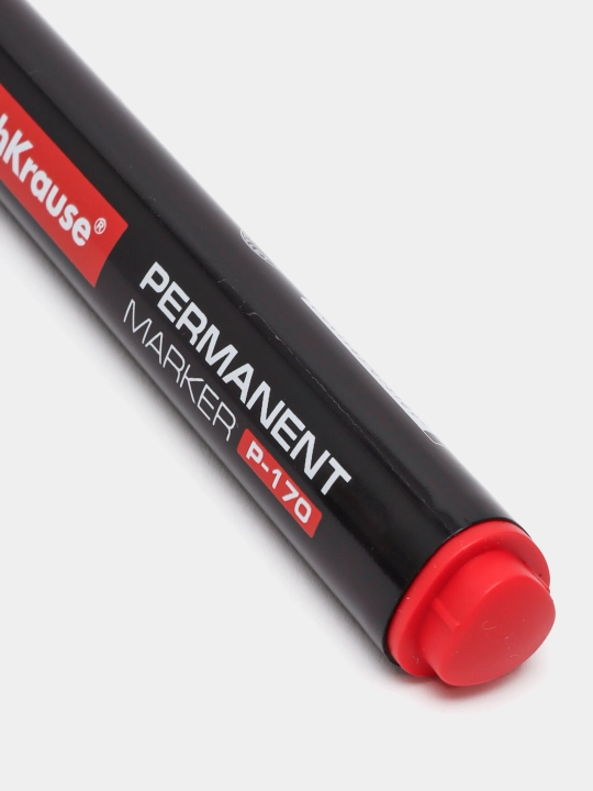 Permanent marker ErichKrause P-170, siyoh rangi qizil (qutida 12 dona.) 7310