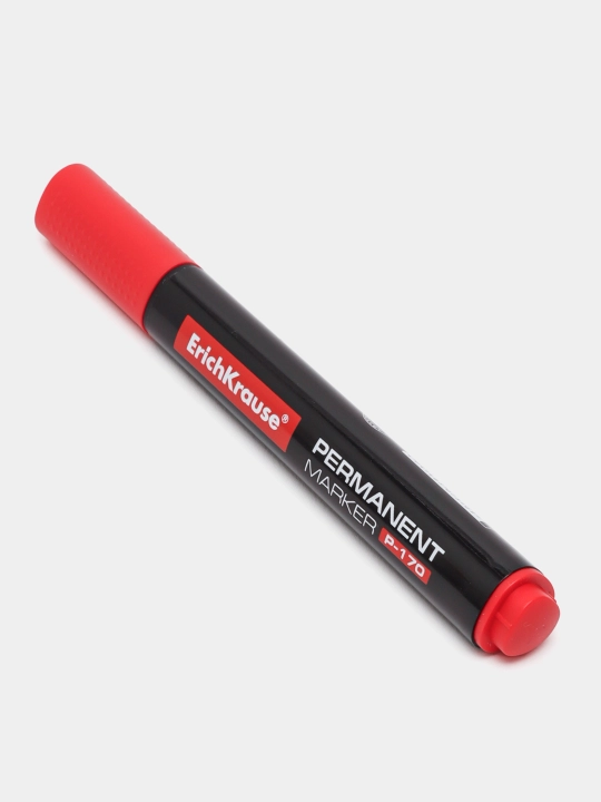 Permanent marker ErichKrause P-170, siyoh rangi qizil (qutida 12 dona.) 7310
