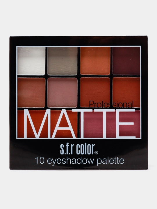 Палетка матовых теней для век Matte, 10 цветов