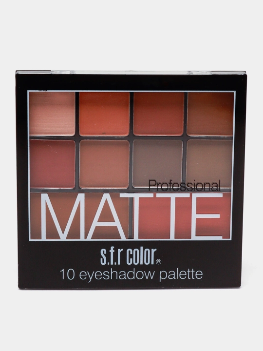 Палетка матовых теней для век Matte, 10 цветов