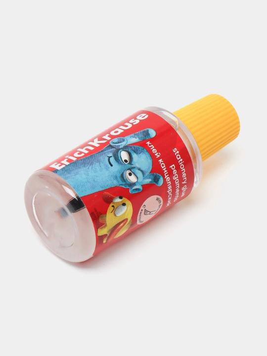 Клей канцелярский ErichKrause EasyStick Jolly Friends, с кисточкой, 20 мл, ассорти 61287