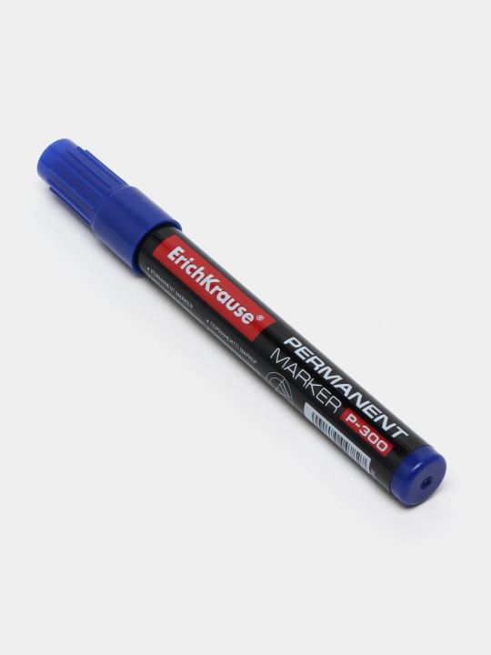 Permanent marker ErichKrause P-300, siyoh rangi ko'k (qutida 12 dona.) 4782