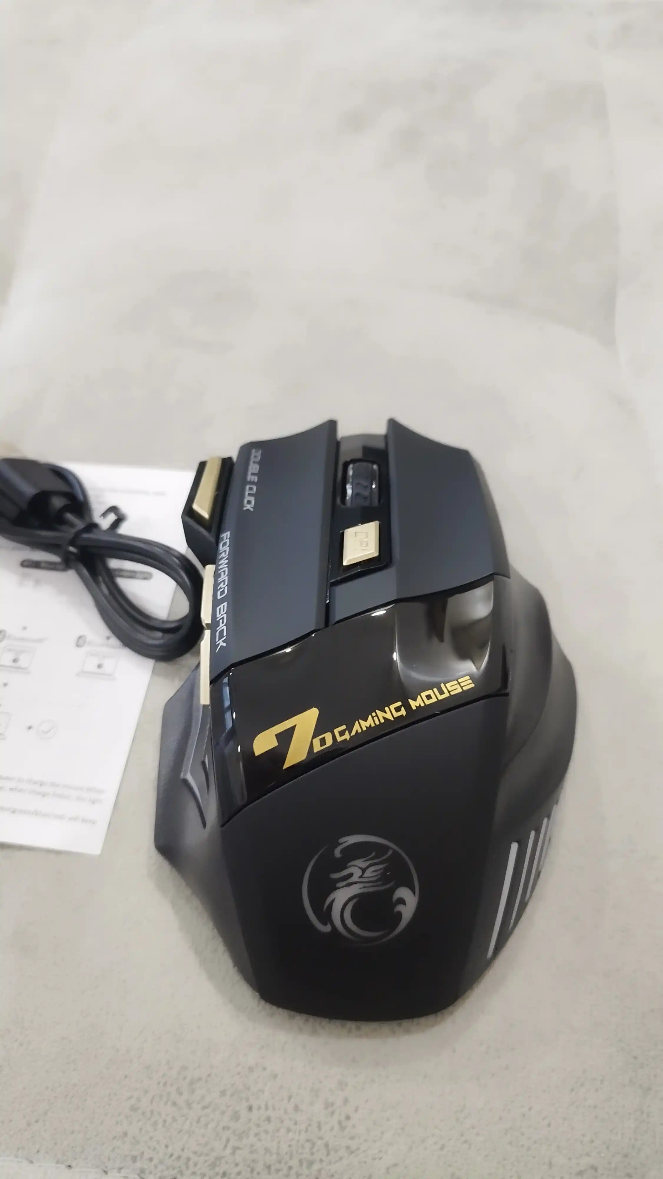 Игровая мышка iMICE GW-X7, беспроводная 2.4G, 3200 DPI, RGB, 7 кнопок, тихий клик, Type-C