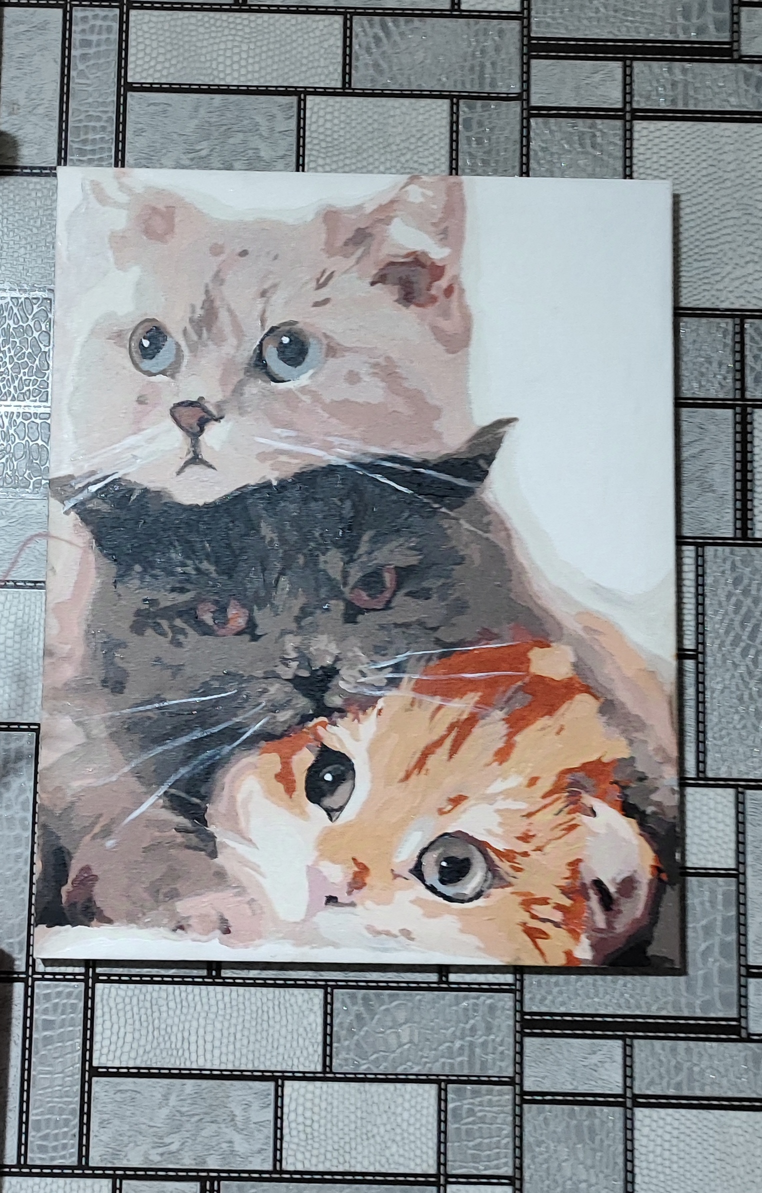 Raqam bo'yicha rasm Skystore "Jonivor va qushlar", ramkaga tortilgan, 40 * 50