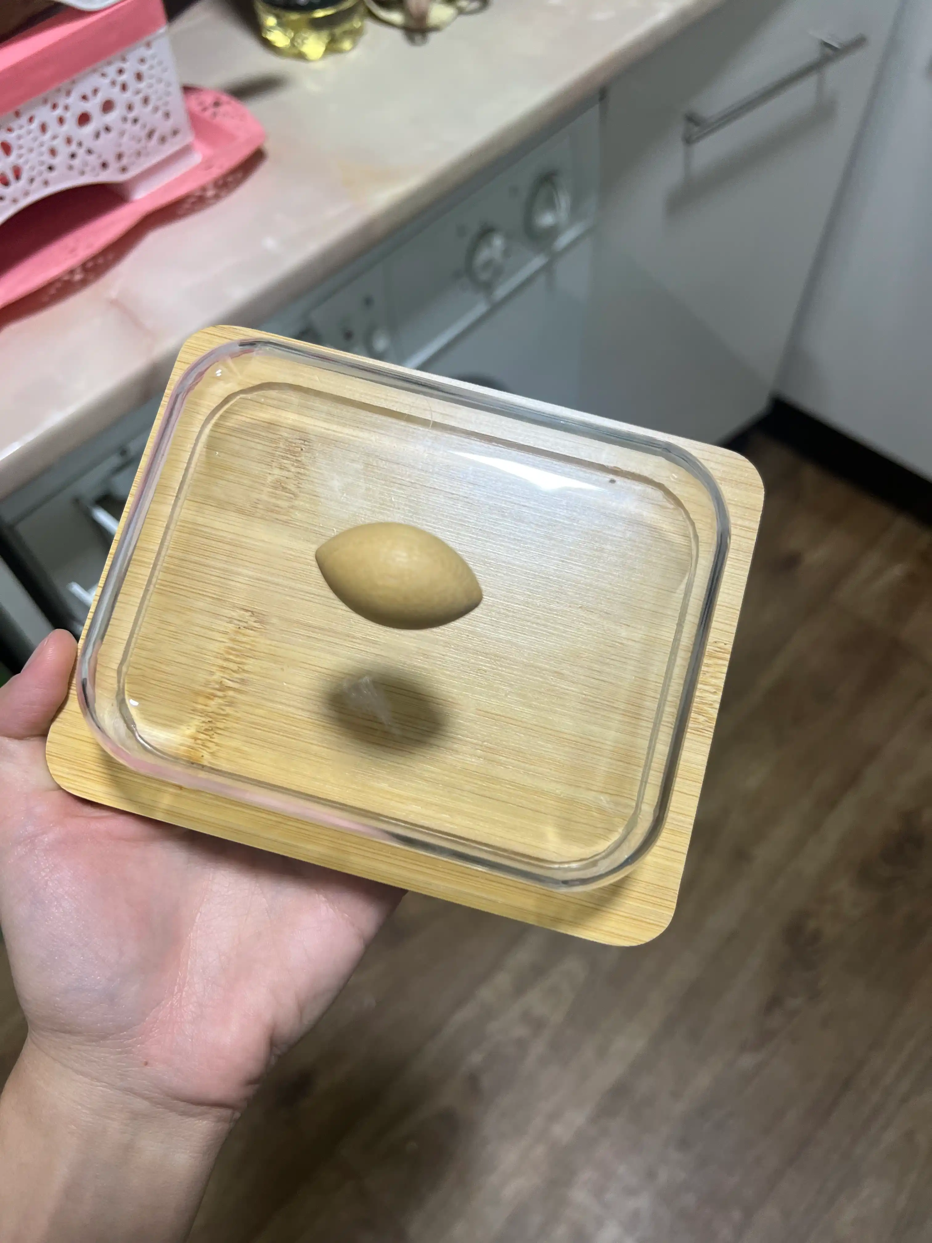 Масленка из бамбука и пластика
