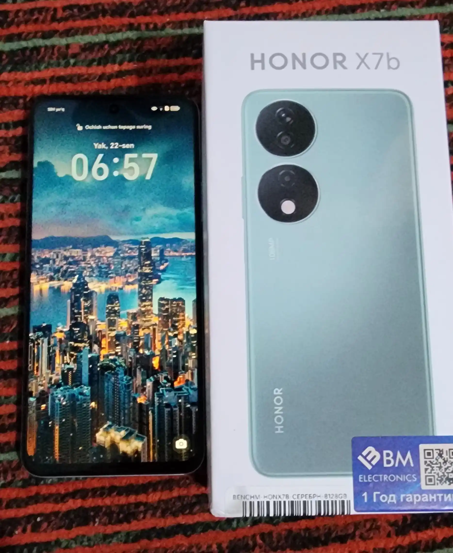 Smartfon Honor X7b 8/128GB, 6/256GB, katta 6.8 FullHD+ ekran, LTE
