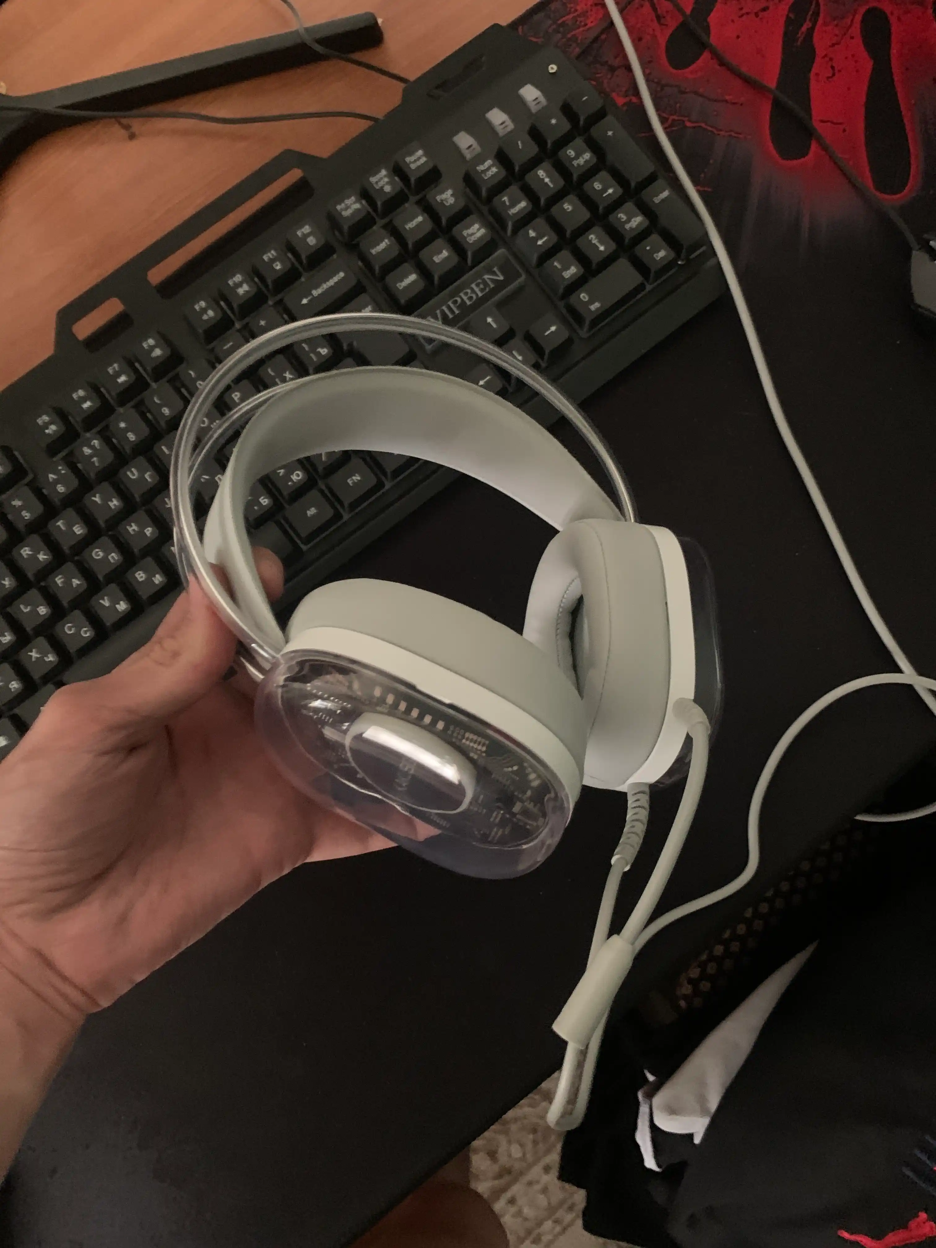 Наушники игровые Kakusiga, наушники с микрофоном для компьютера, с шумоподавлением