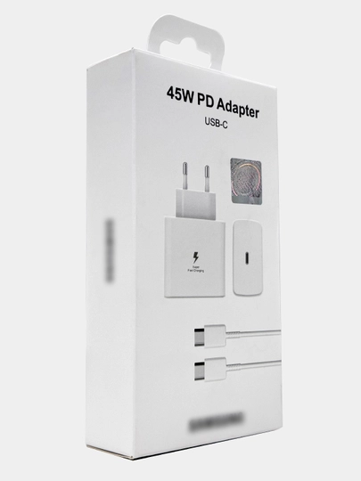 Зарядное устройство Android, адаптер 45WT PD, быстрая зарядка - 