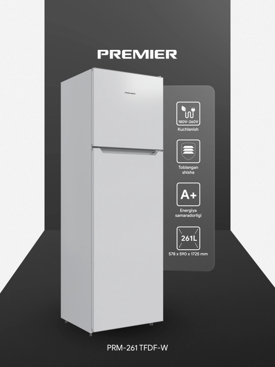 Sovutgich Premier PRM-261TFDF, De Frost, 261 litr - 
