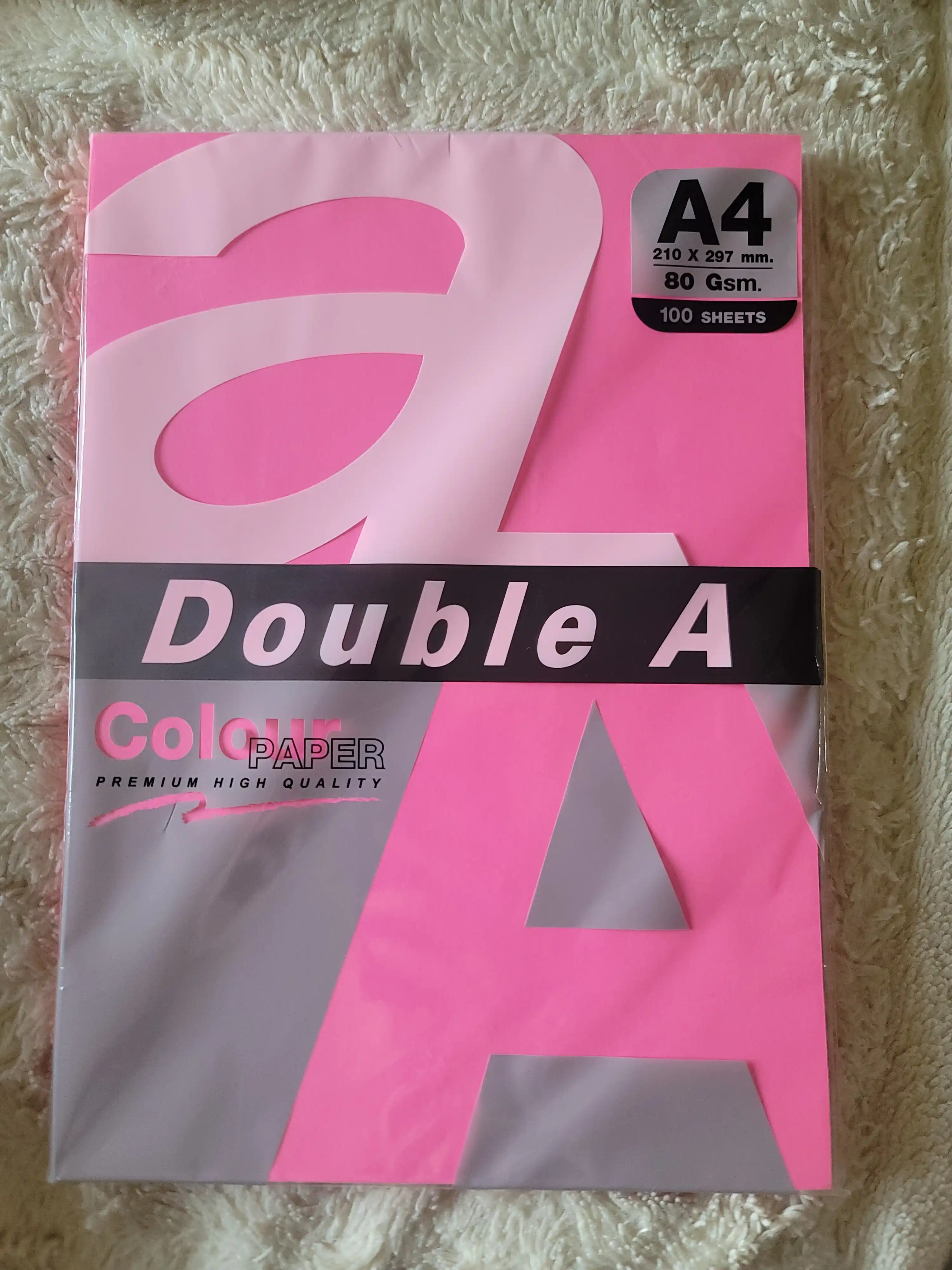Ofis qog'ozi Double A Neon Pink, 75 g, А4, 100 varaq