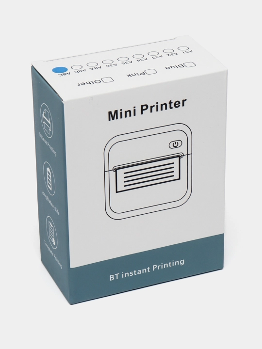 Tez termal bosib chiqarish uchun portativ mini termal printer, cho'ntak, mobil